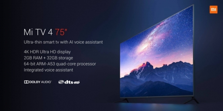 Photo of Xiaomi Mi TV 4 75″: смарт-ТВ с экраном 4К HDR за $1405″